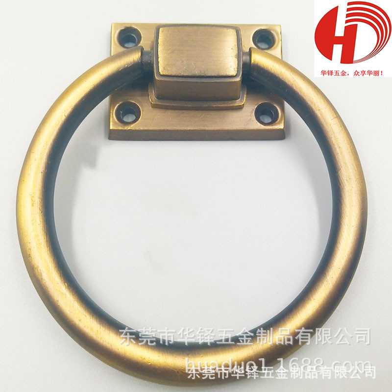 新款直销现货供样镀铬大拉环拉手 家具五金锌合金圆吊环拉手 沙发