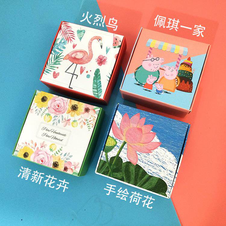 新款直销气垫BB盒子彩色飞机盒手工皂包装盒饰品盒白卡纸盒檀香纸