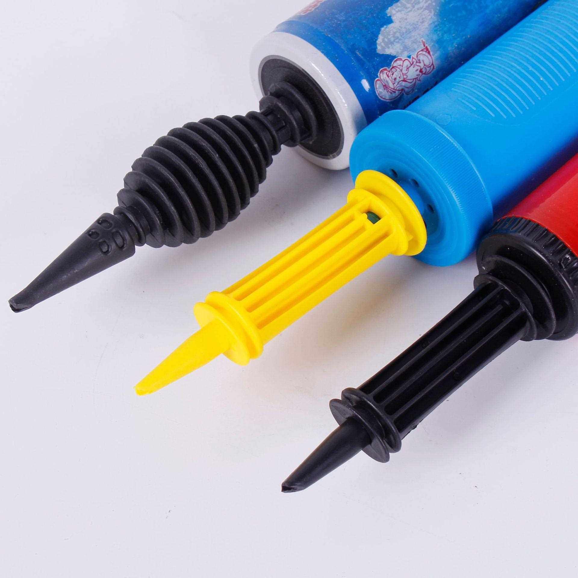 新款直销气球打气筒混色便携式手动充气筒婚庆生日气球配件工具