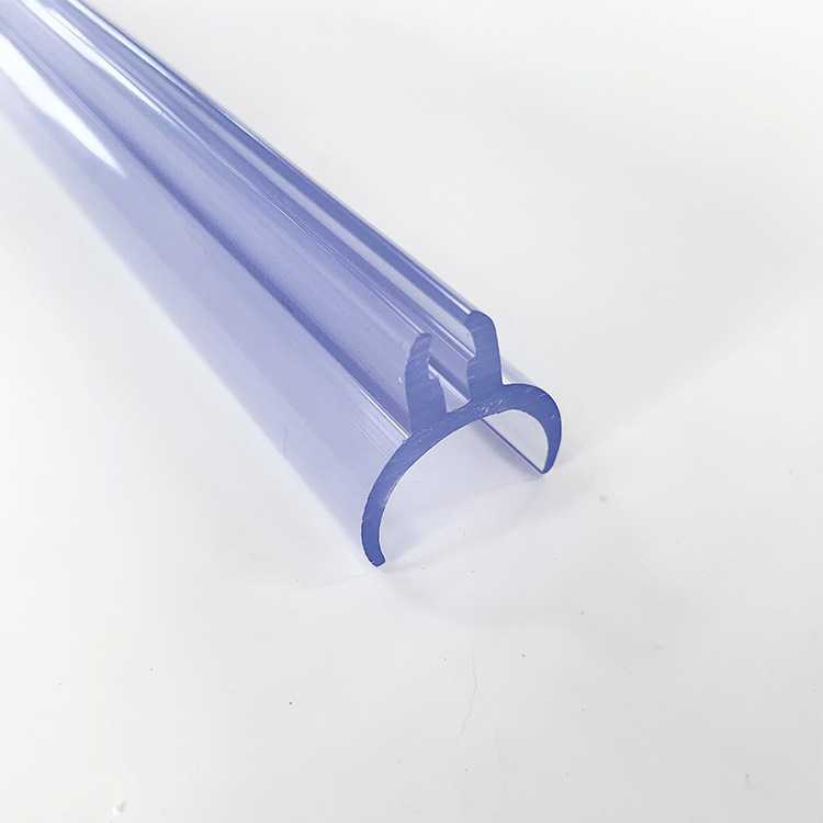新款直销透明PVC异型材塑料挤出型材U型槽黑色阻燃塑料刀套加工卡