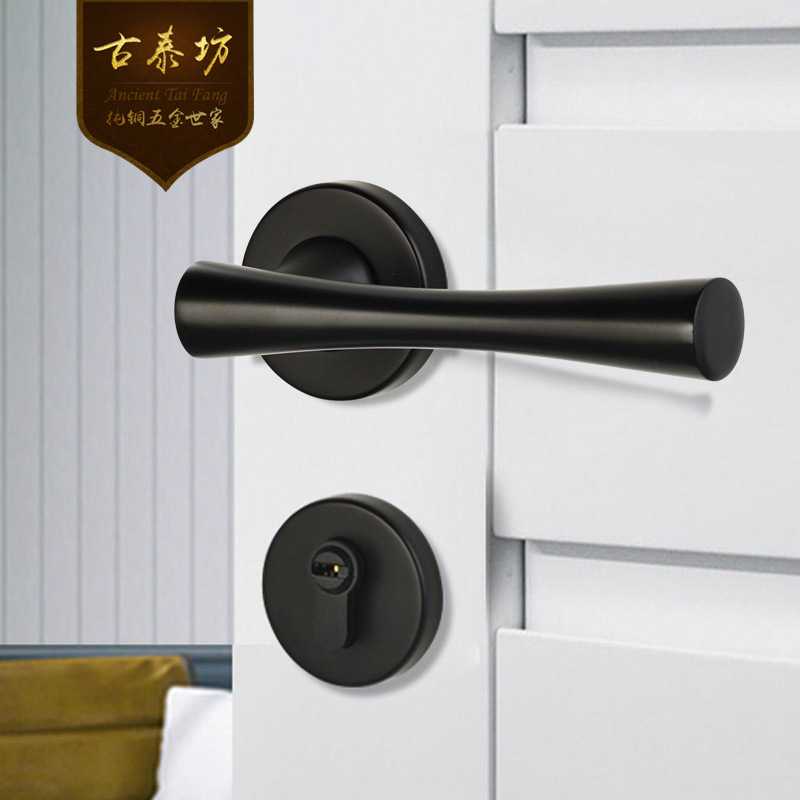 新款直销金色门锁法式复古室内卧室现代简约美式轻奢静音通用型房