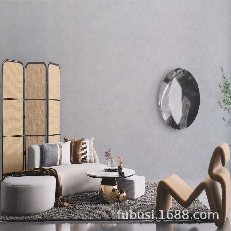 新款直销高精密提花素色无缝墙布壁布电视背景墙轻奢全屋卧室家装