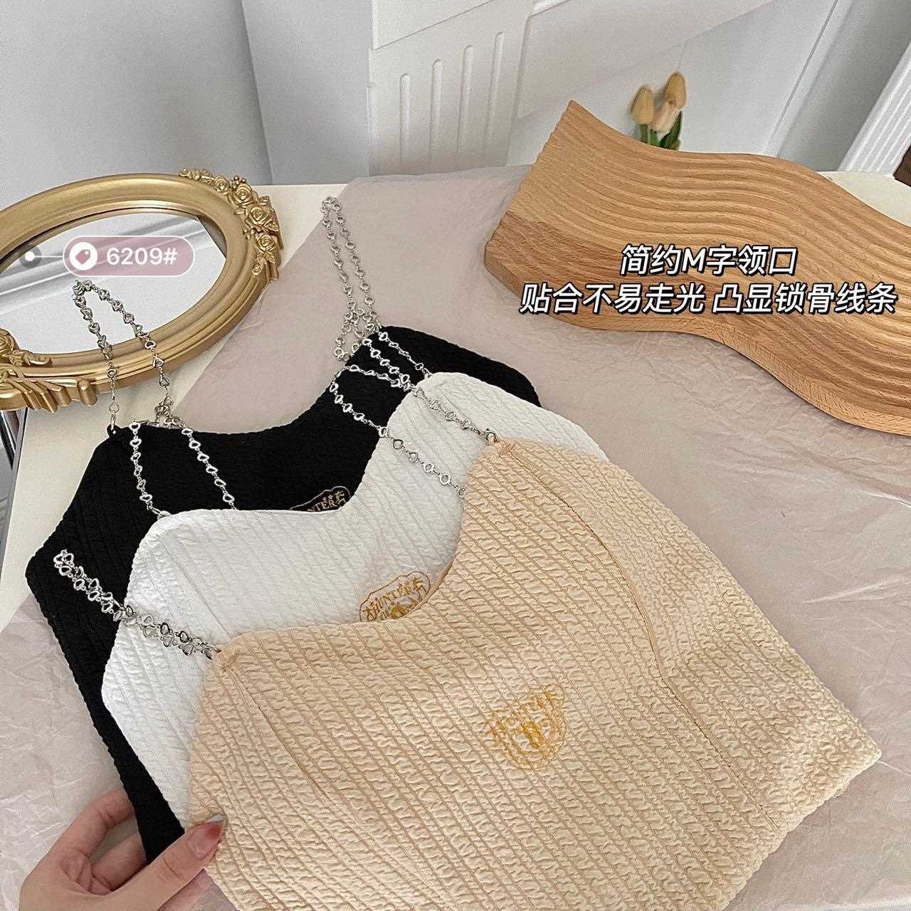 新款直销小吊带背心夏季打底内衣可外穿裹胸带胸垫韩版时尚百搭辣