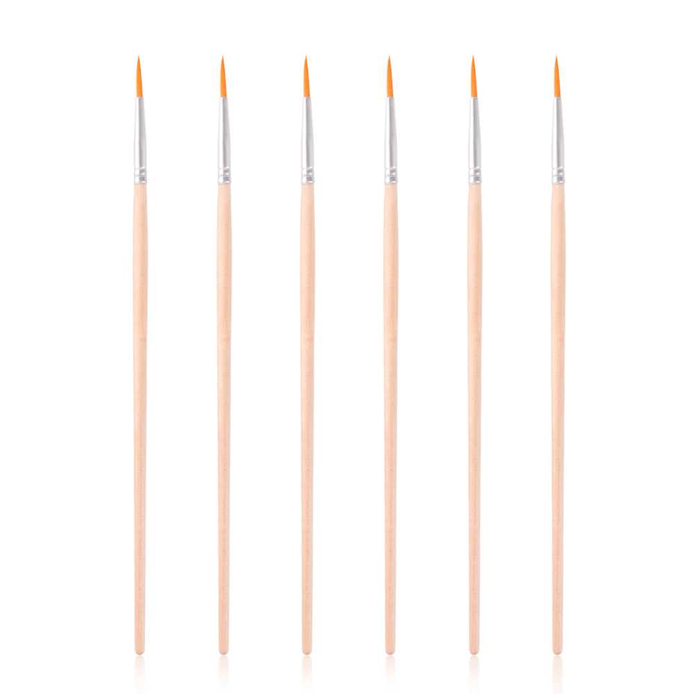 新款直销木杆尼龙毛描线勾线笔 美甲水彩水粉勾线笔描边画笔数字