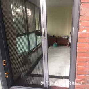 新款直销生产工程家用商用防蚊虫防盗无轨纱门金刚网纱门门帘透气