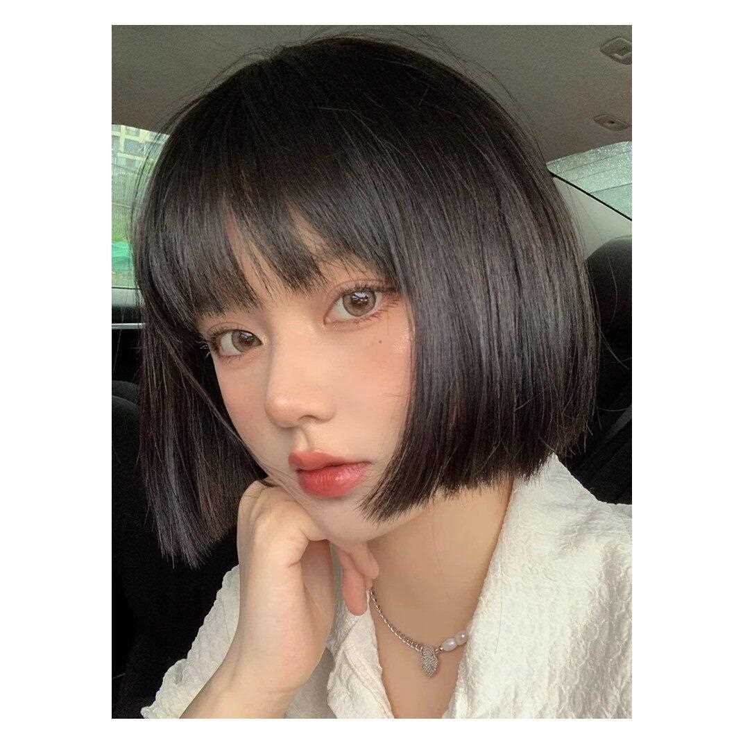 新款直销假发女短发日常仿真发自然无痕光头专用圆脸龄波波头全头