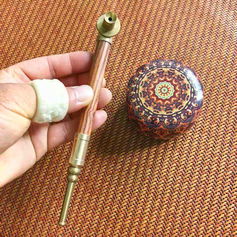 18厘米红檀木一口香水烟袋锅