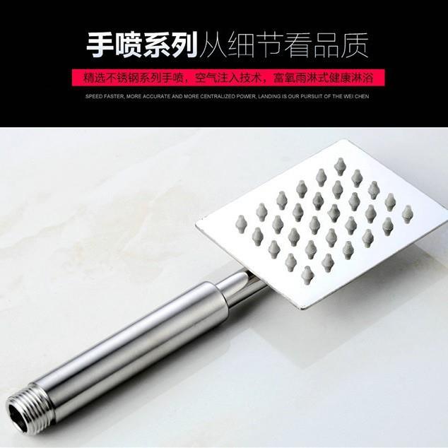 新款直销外贸201电镀不锈钢手喷金属淋浴花洒喷头镜面手持标