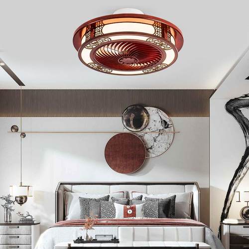 新款直销新中式吸顶风扇灯吊扇灯餐厅客厅大风力鸿运家用一体吊灯