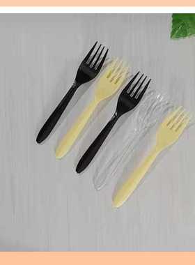 新款直销?一次性叉子单独包装塑料叉意面水果叉子蛋糕叉子透明df2