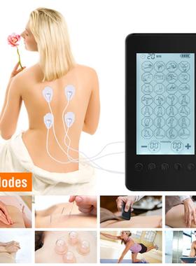 新款直销28模式穴位理疗按摩仪充电款tens触屏按键数码经络颈椎腰