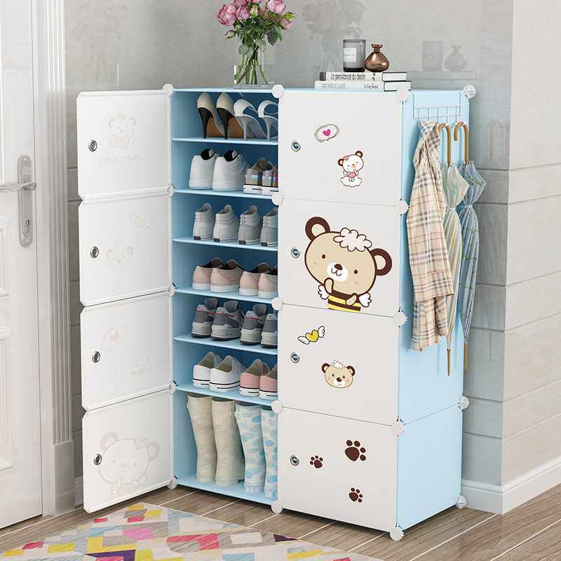 新款直销简易鞋柜家用门口塑料好看多层鞋架子防尘收纳神器出租屋