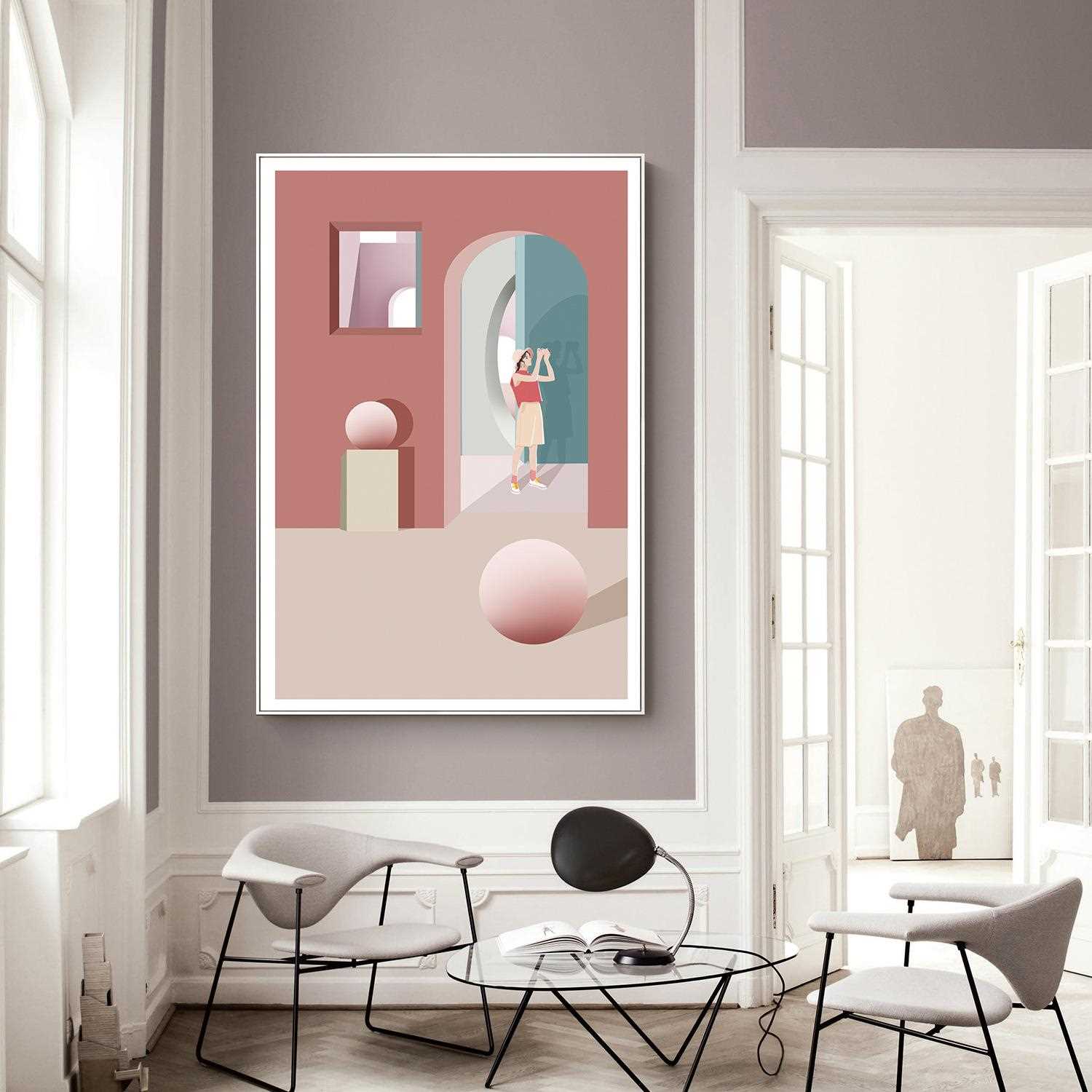 新款直销现代简约抽象建筑装饰画客厅沙发背景墙壁画个性色彩创意