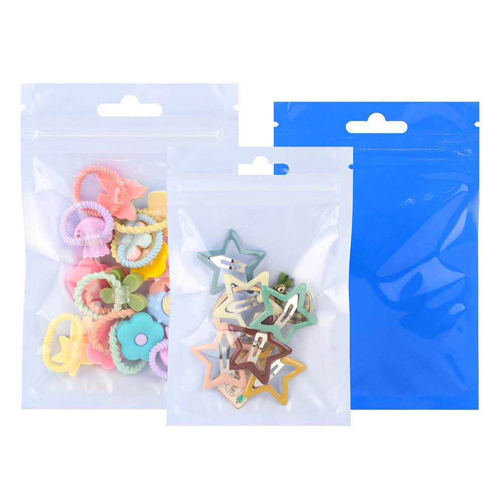 新款直销蓝色珠光膜阴阳骨袋 高档首饰塑料袋 服装包装袋 自封口