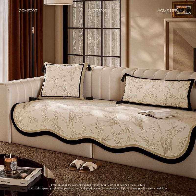 新款直销轻奢美式冰丝沙发垫轻奢高级感四季通用沙发套罩2024夏季