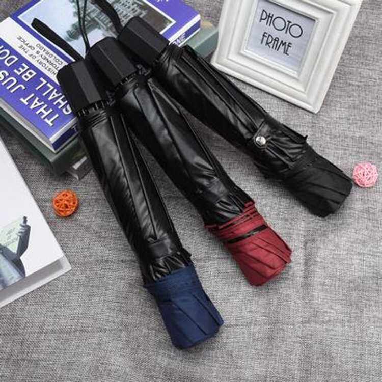 新款直销加大3人时尚加厚黑胶遮阳伞防紫外线太阳伞商务晴雨伞8