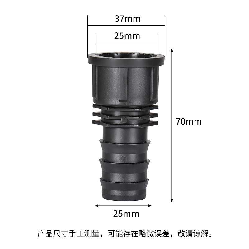 新款直销25PE管6分内牙直通园林滴灌带PE管配件喷灌直通接头承插