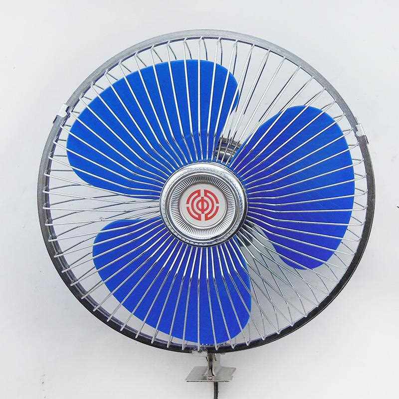 新款直销跨境直供金属塑料风扇汽车用电风扇12V便携式风扇车载风