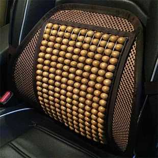 靠枕 新款 腰靠 汽车靠垫 腰枕按摩座椅凉感 直销源头工厂木珠夏季