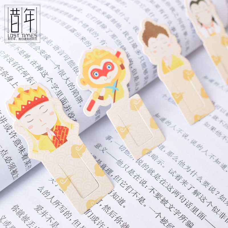 新款直销昔年文创西游记书签纸质卡通创意个性书签夹孙悟空中国风