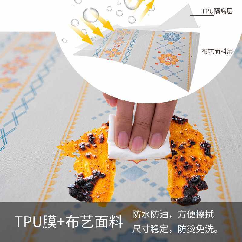 新款直销?波西米亚tpu桌布防水防油免洗防烫餐桌垫茶几书桌垫写字,居家布艺,桌布,淘宝优惠券,粉丝福利购,淘宝优惠卷