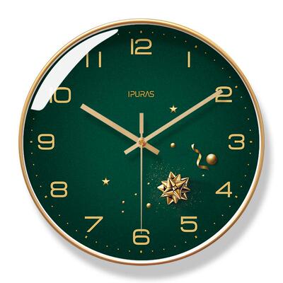 新款直销8141简约清新挂钟客厅钟表时尚新北欧时钟静音扫秒石英钟