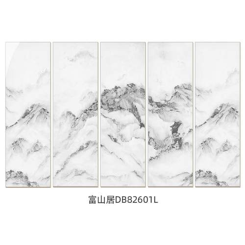 新款直销连纹背景墙800*2600瓷砖通体大理石 湖光山色岩板背景墙