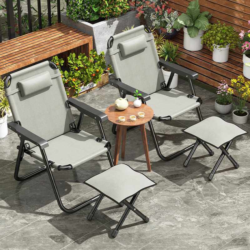 新款直销户外折叠躺椅钓鱼美术写生座椅野外露营可躺加宽午休舒适