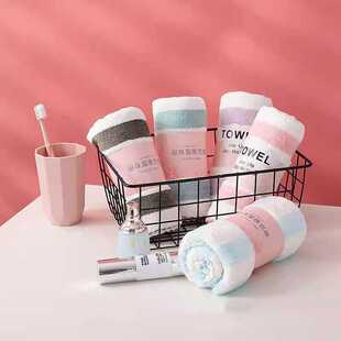 新款直销速干珊瑚绒吸水毛巾宽条经编珊瑚绒毛巾浴巾不掉毛不掉絮