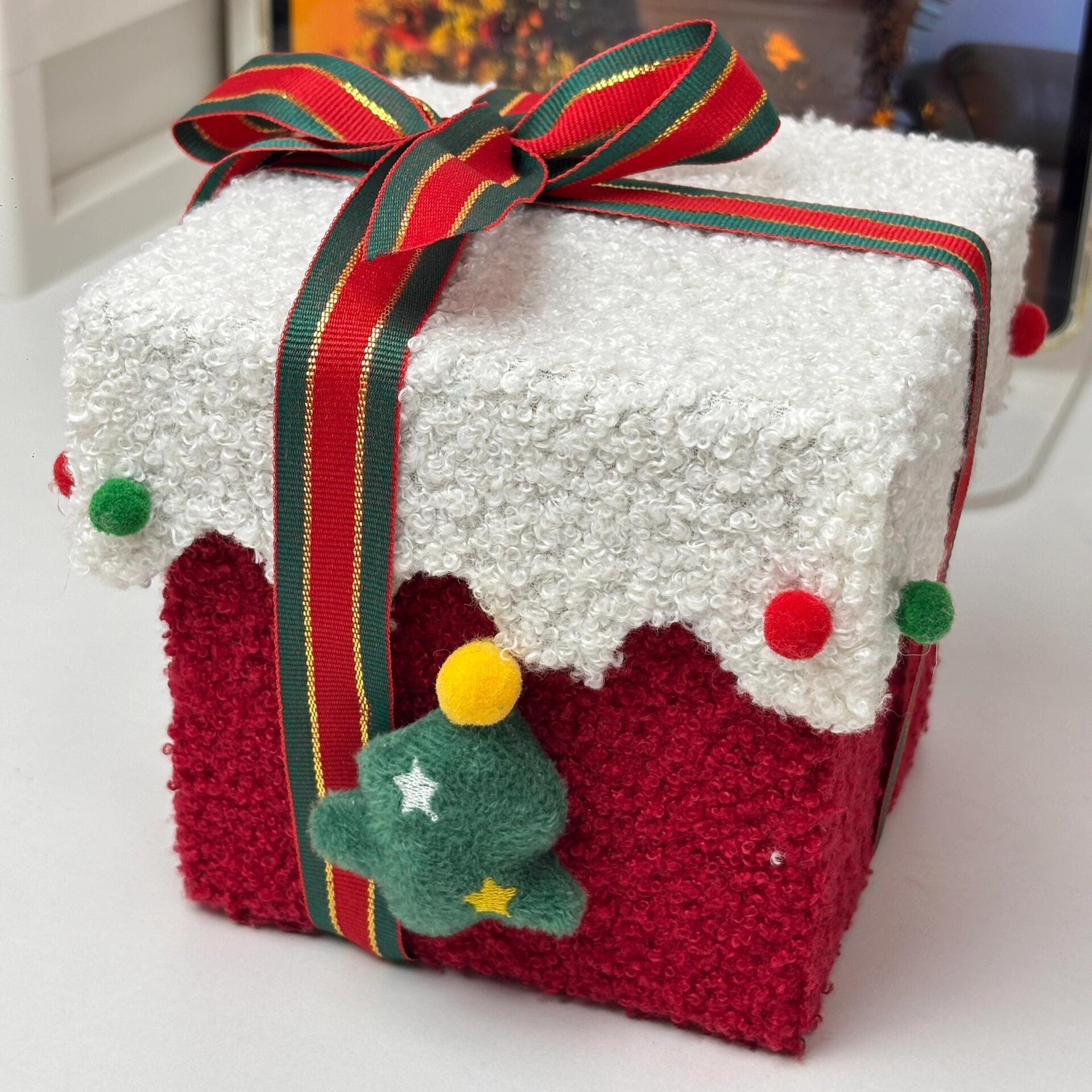 圣诞礼盒空盒包装2026新款手工diy加厚加硬儿童收纳盒平安夜苹果