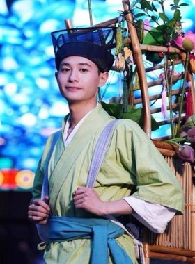 新年书生背篓宁采臣竹制童
