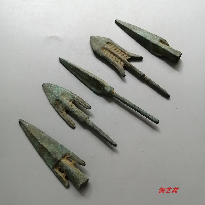 古玩杂项收藏仿古 战汉时期青铜箭头箭簇 老兵器直销老包浆古董铜