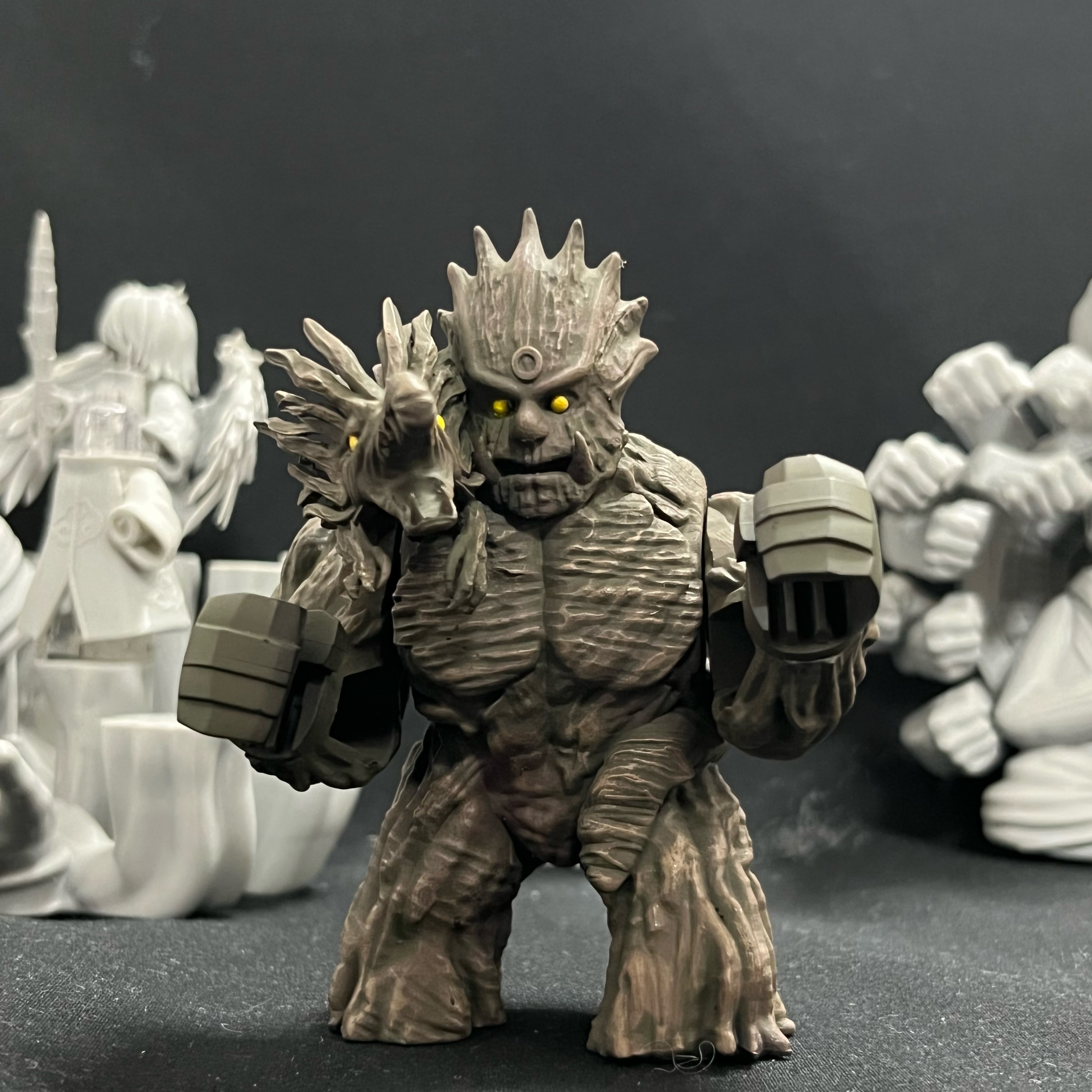 火影忍者系列千手柱间初代木人第三方3D打印积木人仔玩具白模手办