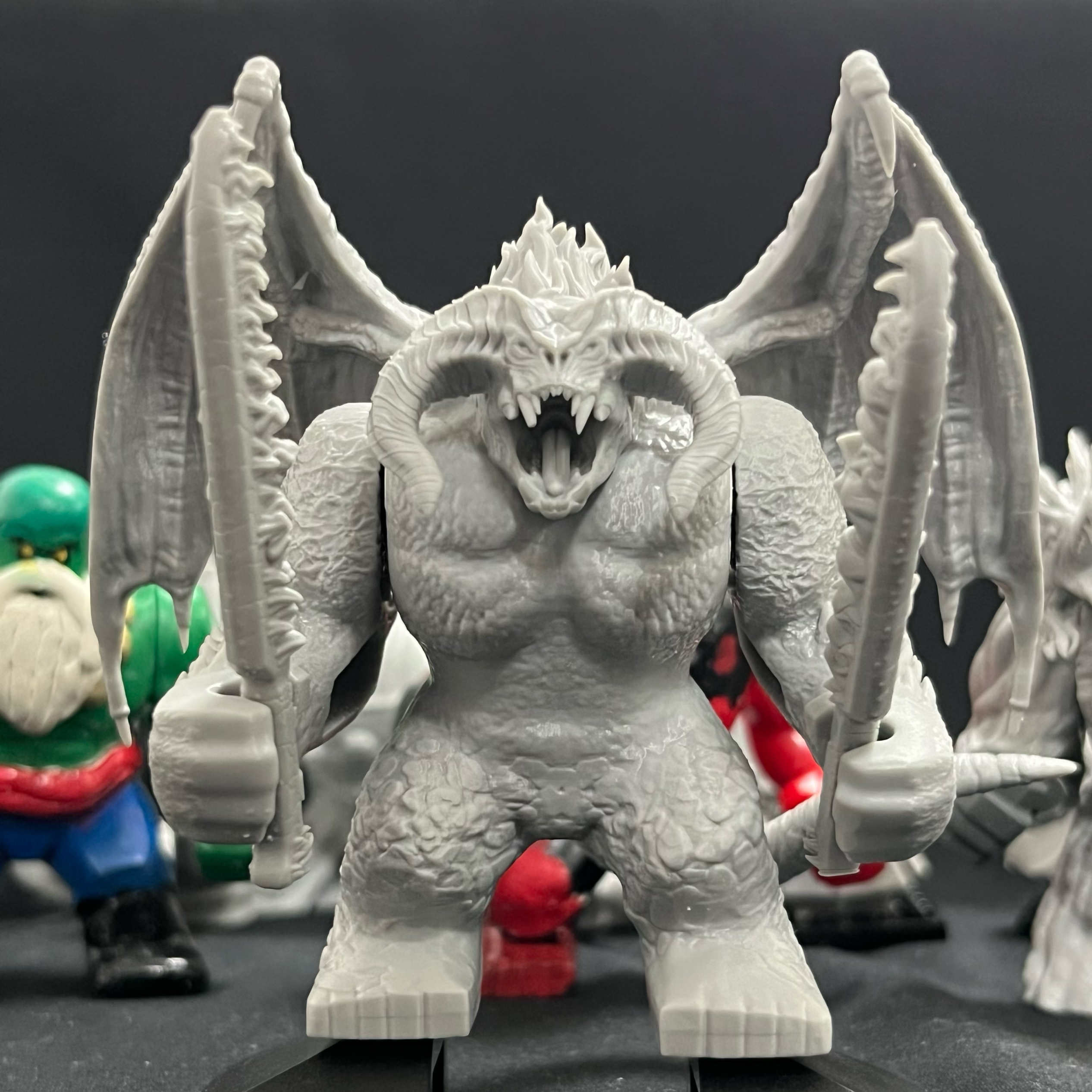 指环王系列魔戒炎魔反派精灵3D打印积木人仔玩具兼容国产白模手办