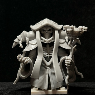 Overlord日本小说骨王安兹·乌尔·恭3D打印积木人仔玩具兼容白模