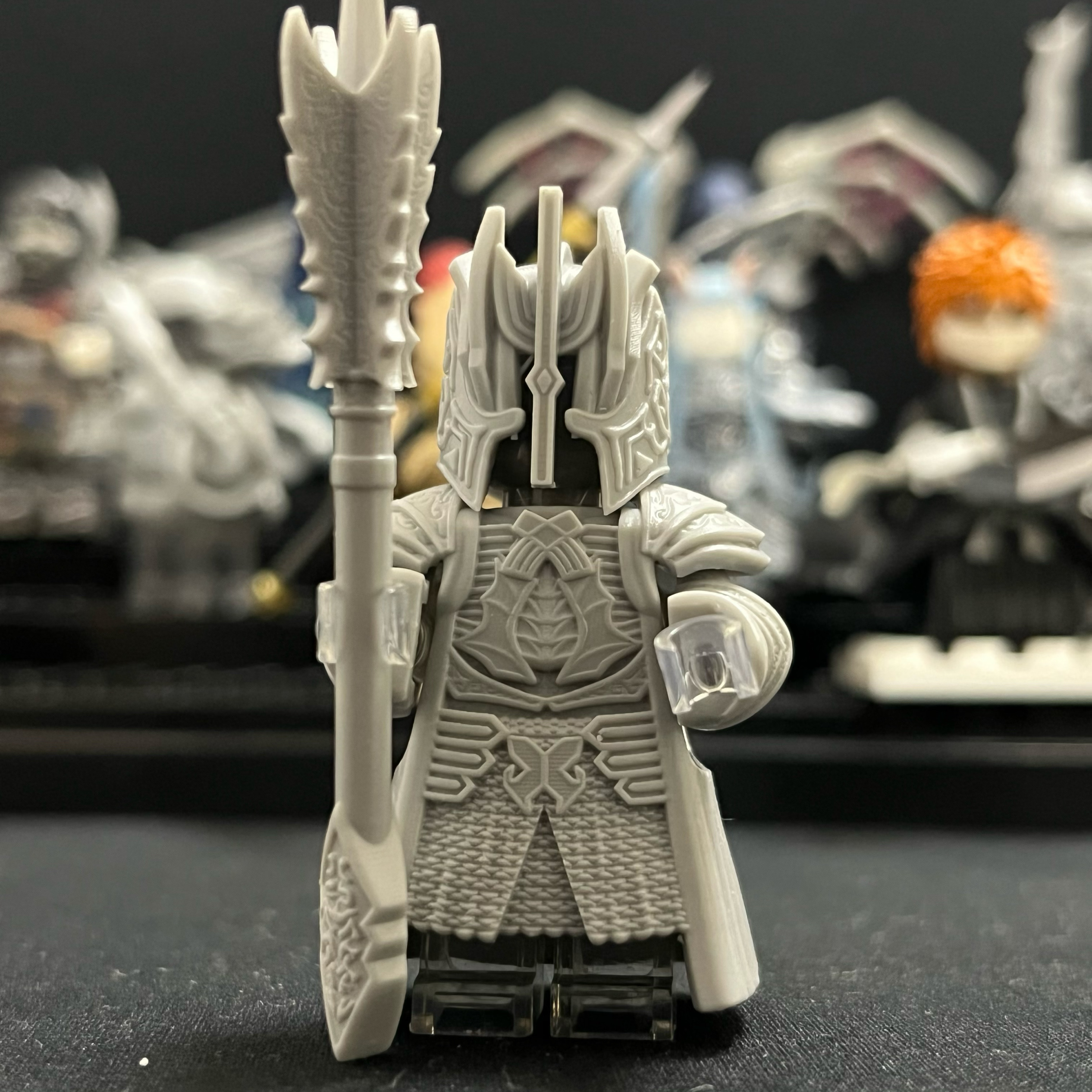 指环王系列魔戒戒灵巫妖王骑士3D打印积木古代人仔玩具兼容国产模