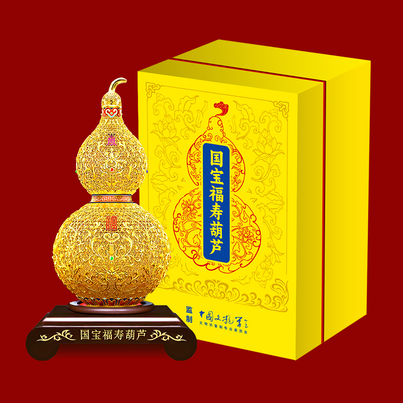 花丝镶嵌《国宝福寿葫芦》摆件