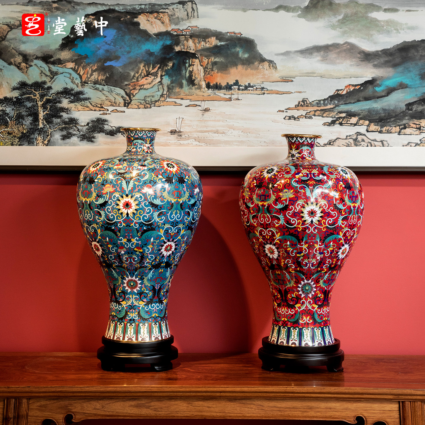 景泰蓝《宫韵珐琅·梅瓶至尊》花瓶摆件刘永森客厅玄关家居装饰,家居饰品,桌面摆件,淘宝优惠券,粉丝福利购,淘宝优惠卷