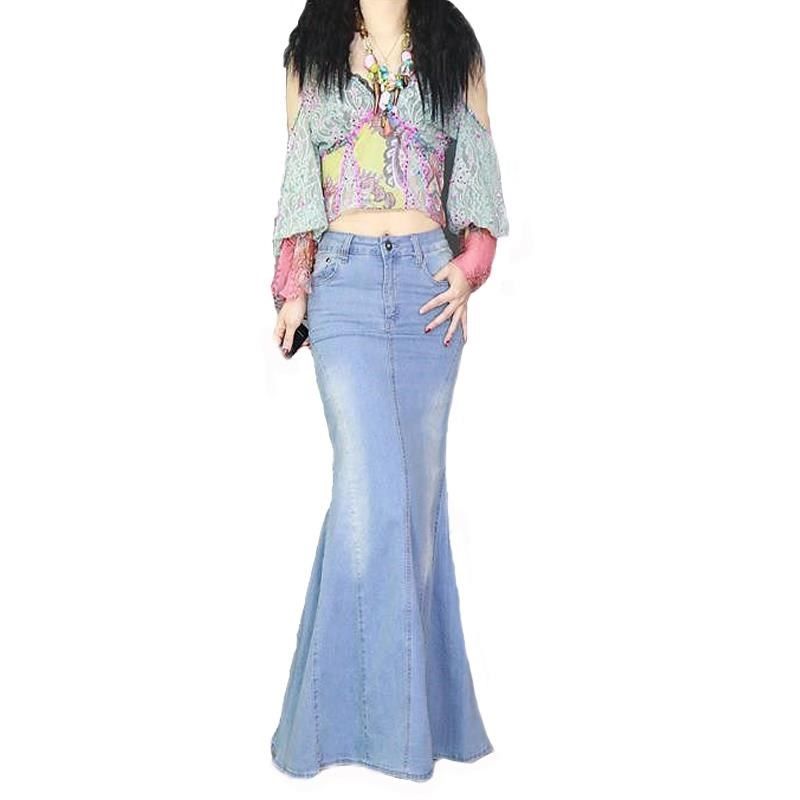 新款欧单 超酷鱼尾大摆牛仔长裙 超长小A大摆牛仔拖地长裙开叉半|msdalam kategori Butik wanita / wanita, skirt - dari Buy2taobao.com untuk memberikan perkhidmatan ejen Taobao profesional membeli