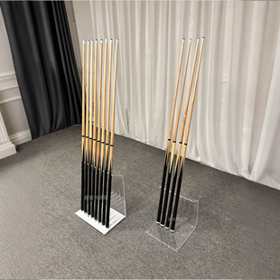亚克力台球杆架器落地式桌球厅球杆公杆收纳放置架高级会所球杆架