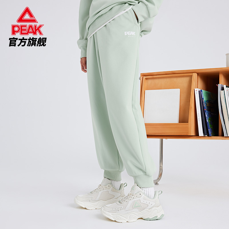 匹克针织长裤新款户外防风保暖舒适运动裤女款休闲跑步裤官方正品