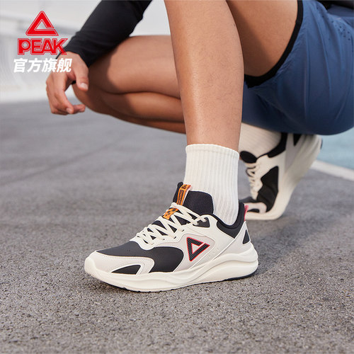 匹克轻跃态极跑步鞋男鞋黑色轻质缓震回弹慢跑鞋软底走路运动鞋子