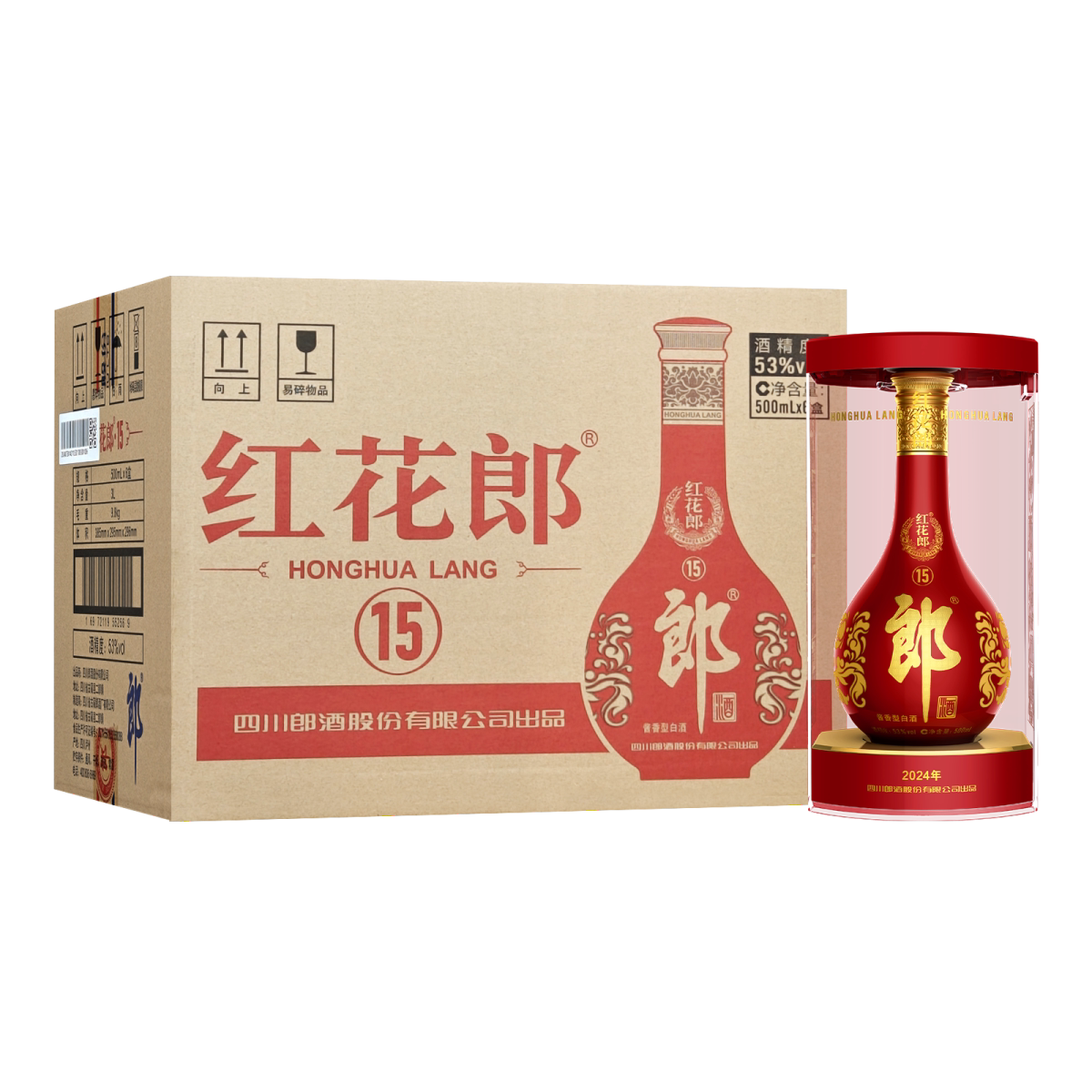 红花郎1553度500ml酱香型白酒图片