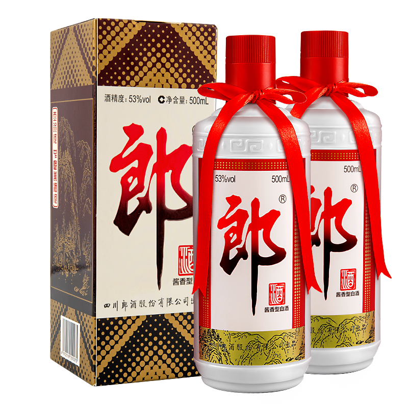 郎酒 郎牌郎酒 普郎53度500ml*2 瓶装酱香型（新老包装随机发）