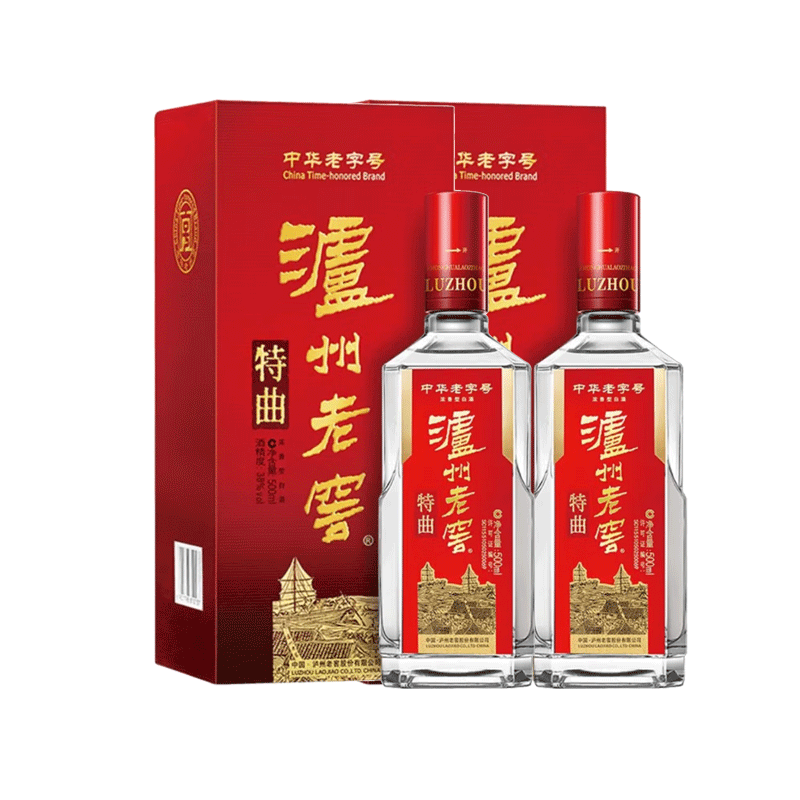 泸州老窖 38度特曲老字号 浓香型 500ml*2瓶装送礼宴席推荐