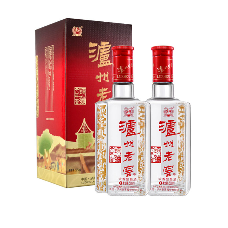 泸州老窖 六年窖头曲酒 浓香型 52° 500ml*2双瓶装