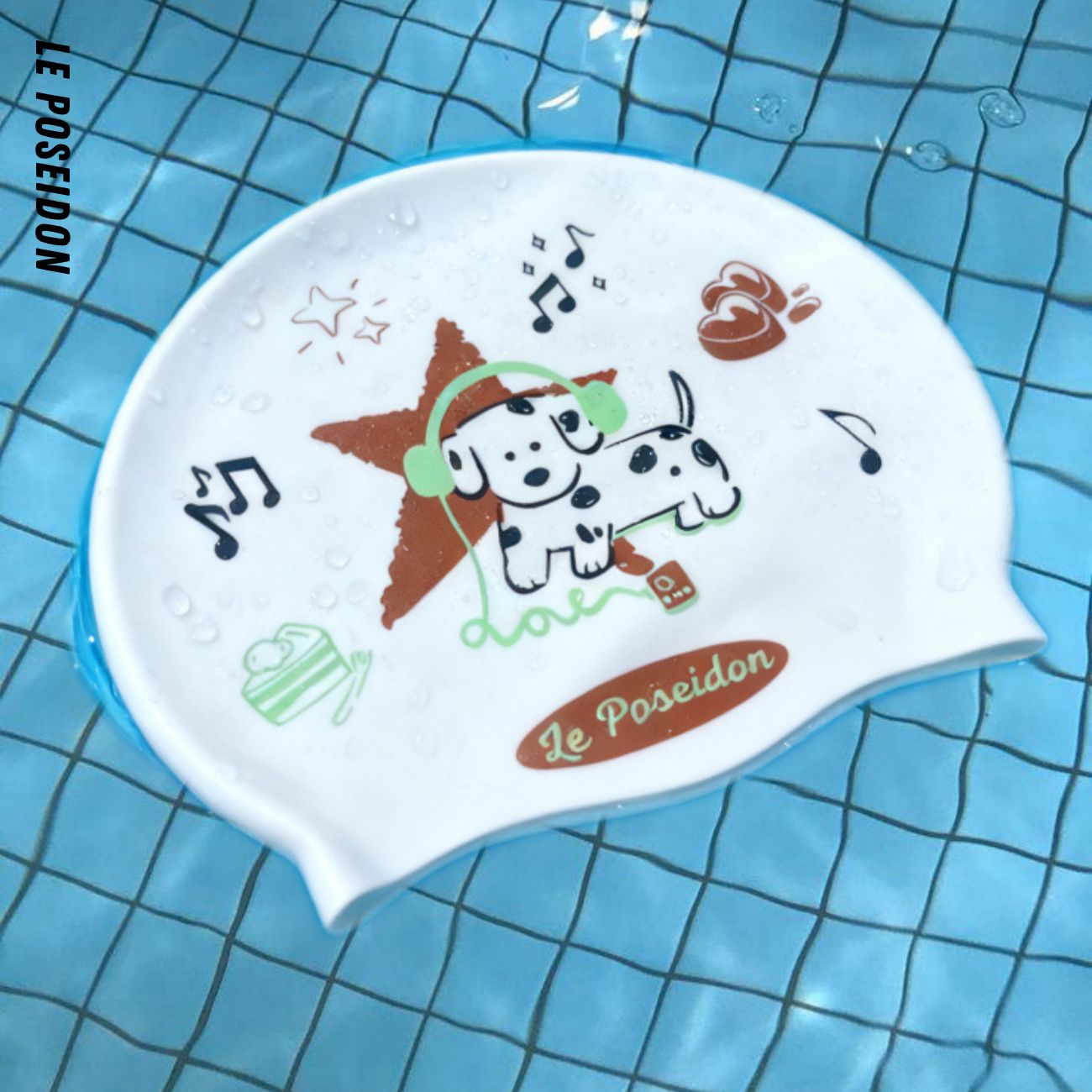 LEPOSEIDON原创可爱卡通泳帽