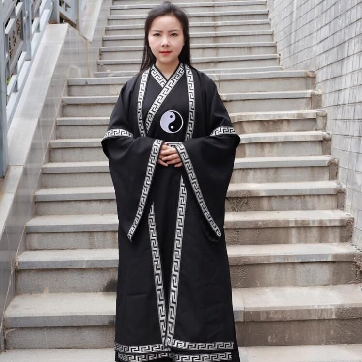 特卖套装太极法师道长中国风衣服法衣全套道袍道士古风服装白色道