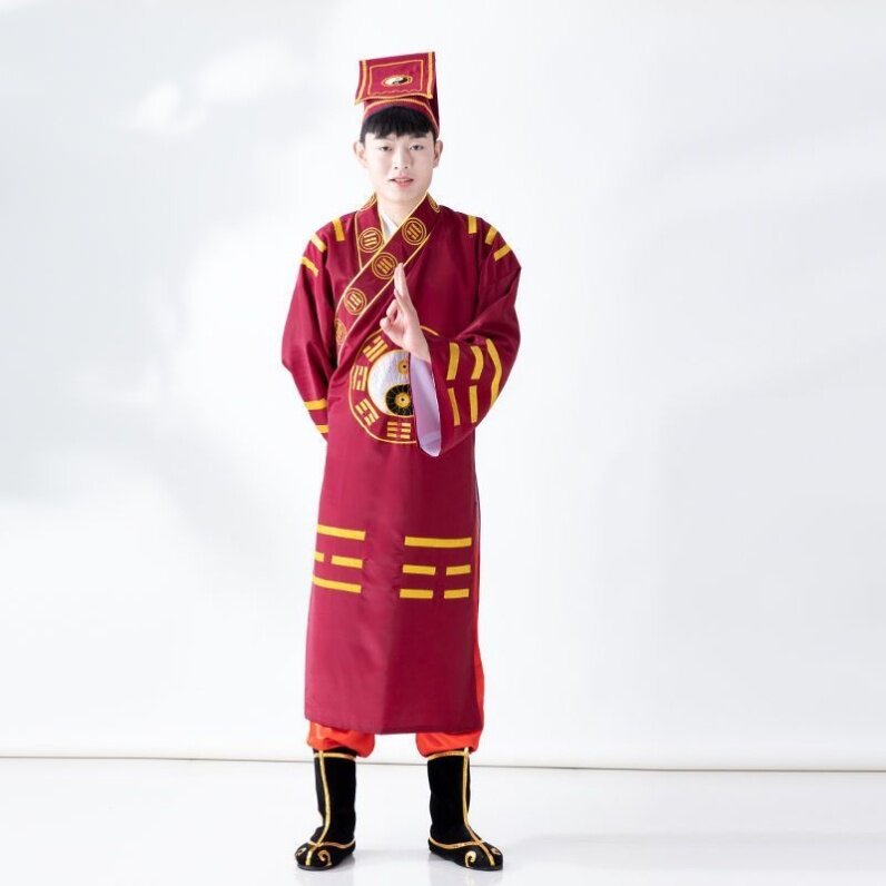 特卖道士服装法器用品道服法衣道袍太极八卦衣八卦经衣黄林正D