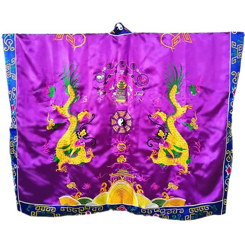 特价天师豪礼道家法衣道士服绸缎双龙衣高功法衣道袍道服长袍双龙